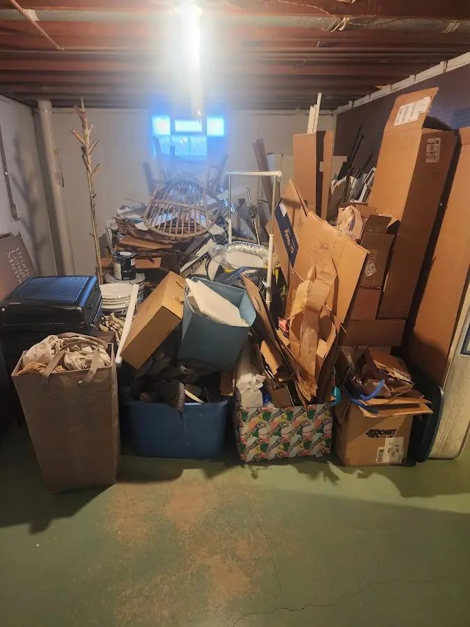 Roll-off dumpster container at job site for 2 Yard Dumpster Rental in Deerpark